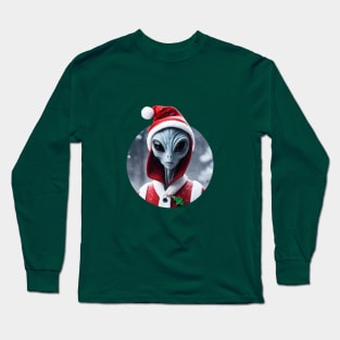 Alien Santa Claus Long Sleeve T-Shirt